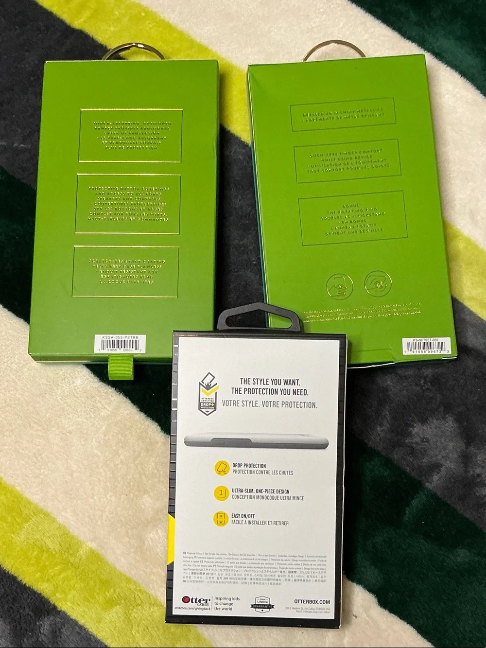 Kate Spade Green Floral Clear Samsung Case & OtterBox Symmetry Clear Case Bundle